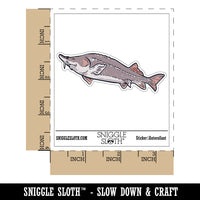 Realistic Sturgeon Large Fish Caviar Waterproof Vinyl Phone Tablet Laptop Water Bottle Car Window Bumper Decal Sticker Set - 5 Pack