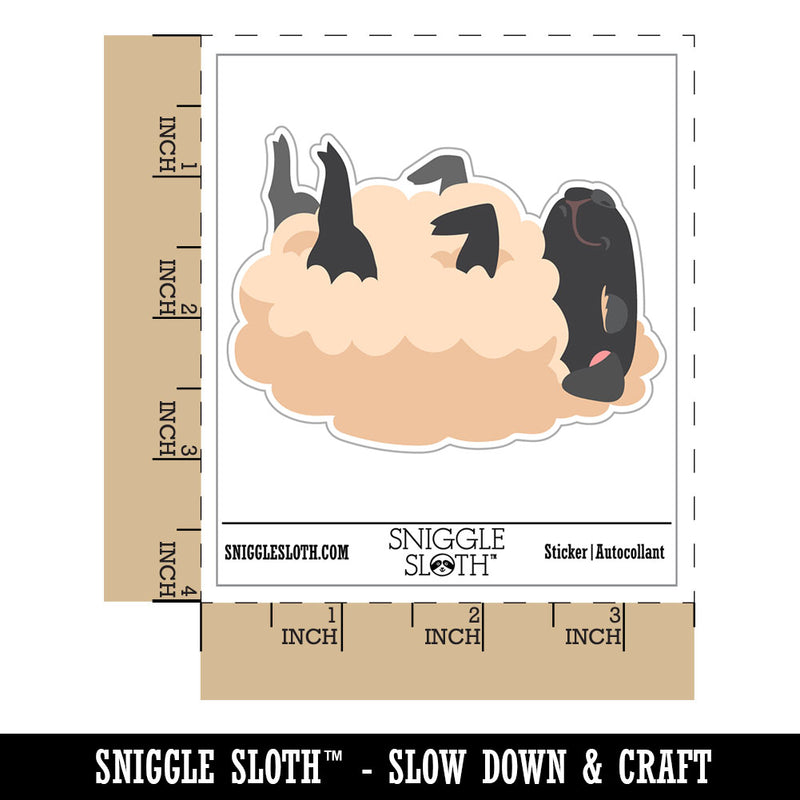 Relaxed Sleeping Lamb Sheep Waterproof Vinyl Phone Tablet Laptop Water Bottle Car Window Bumper Decal Sticker Set - 5 Pack