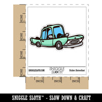 Retro Car Old Fashioned Cartoon Vintage Waterproof Vinyl Phone Tablet Laptop Water Bottle Car Window Bumper Decal Sticker Set - 5 Pack