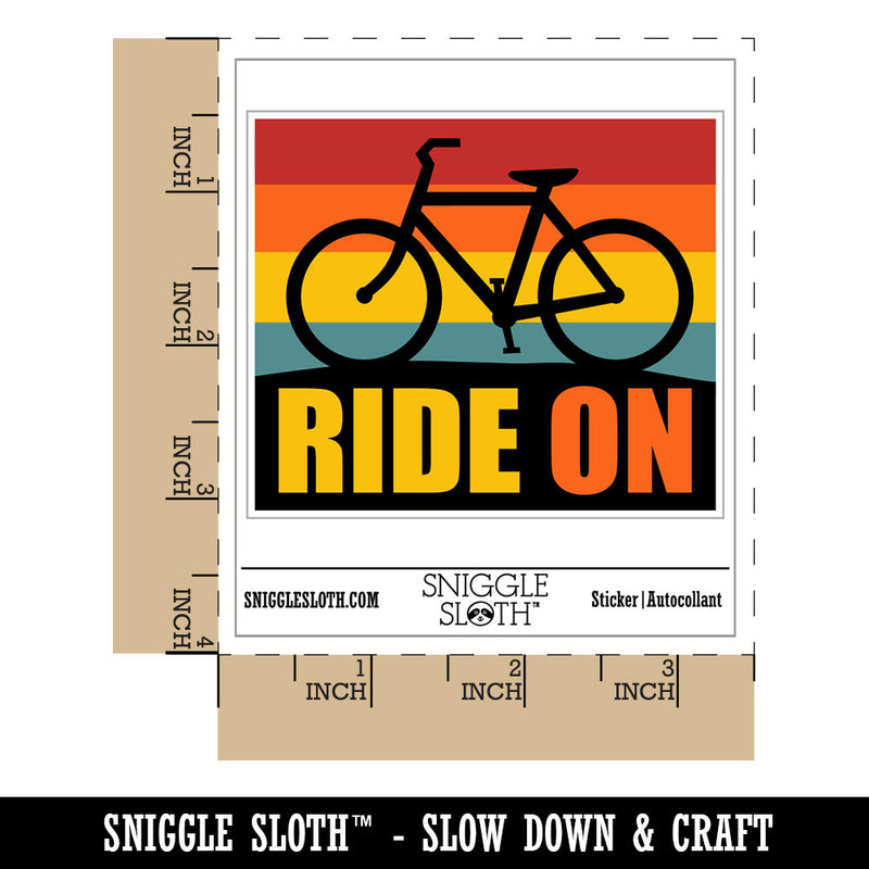 Ride on Bike Riding Cycle Waterproof Vinyl Phone Tablet Laptop Water Bottle Car Window Bumper Decal Sticker Set - 5 Pack