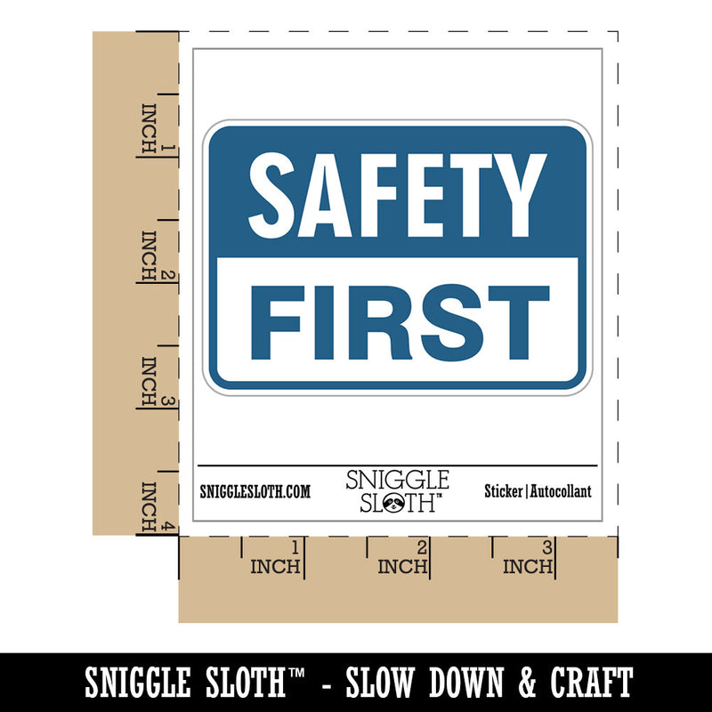 Safety First Professional Job Sign Waterproof Vinyl Phone Tablet Laptop Water Bottle Car Window Bumper Decal Sticker Set - 5 Pack