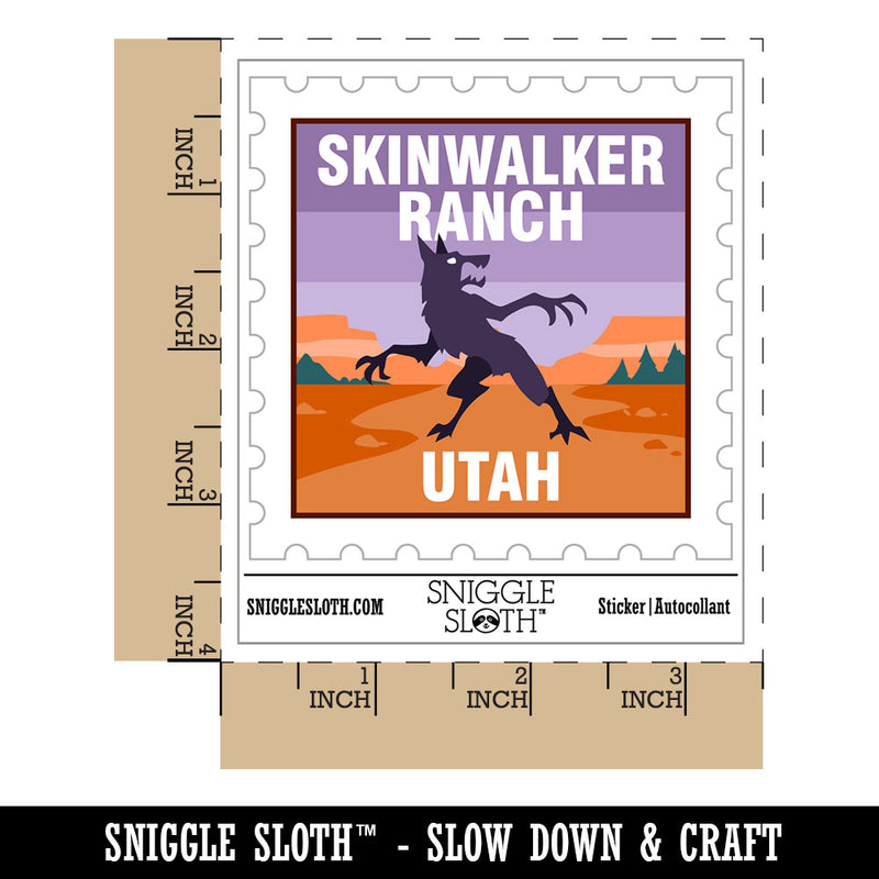 Skinwalker Ranch Utah Cryptid Destination Monster Waterproof Vinyl Phone Tablet Laptop Water Bottle Car Window Bumper Decal Sticker Set - 5 Pack