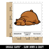 Sleeping Cartoon Bear Waterproof Vinyl Phone Tablet Laptop Water Bottle Car Window Bumper Decal Sticker Set - 5 Pack