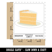 Slice of Yellow Birthday Cake Waterproof Vinyl Phone Tablet Laptop Water Bottle Car Window Bumper Decal Sticker Set - 5 Pack