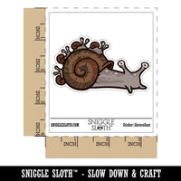 Snail with Babies on Shell Mother Father Parenthood Waterproof Vinyl Phone Tablet Laptop Water Bottle Car Window Bumper Decal Sticker Set - 5 Pack