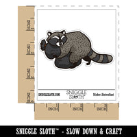 Sneaky Raccoon Hugging Bag of Trash Waterproof Vinyl Phone Tablet Laptop Water Bottle Car Window Bumper Decal Sticker Set - 5 Pack