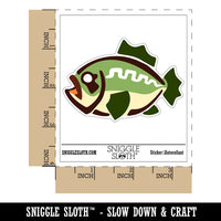 Southwestern Style Tribal Bass Fish Waterproof Vinyl Phone Tablet Laptop Water Bottle Car Window Bumper Decal Sticker Set - 5 Pack