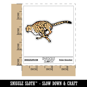 Speedy Cheetah Running Fast Cat Waterproof Vinyl Phone Tablet Laptop Water Bottle Car Window Bumper Decal Sticker Set - 5 Pack