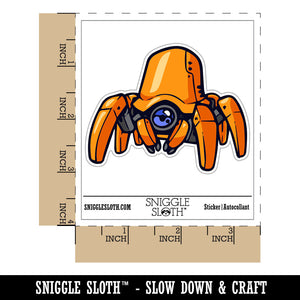 Spider Crab Robot Drone Sci Fi Waterproof Vinyl Phone Tablet Laptop Water Bottle Car Window Bumper Decal Sticker Set - 5 Pack
