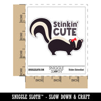 Stinkin Cute Skunk Waterproof Vinyl Phone Tablet Laptop Water Bottle Car Window Bumper Decal Sticker Set - 5 Pack