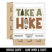 Take a Hike Tree Footprint Waterproof Vinyl Phone Tablet Laptop Water Bottle Car Window Bumper Decal Sticker Set - 5 Pack