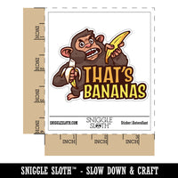 That's Bananas Shocked Surprised Monkey Ape Waterproof Vinyl Phone Tablet Laptop Water Bottle Car Window Bumper Decal Sticker Set - 5 Pack