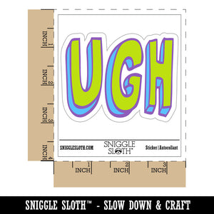 Ugh Disgust Waterproof Vinyl Phone Tablet Laptop Water Bottle Car Window Bumper Decal Sticker Set - 5 Pack