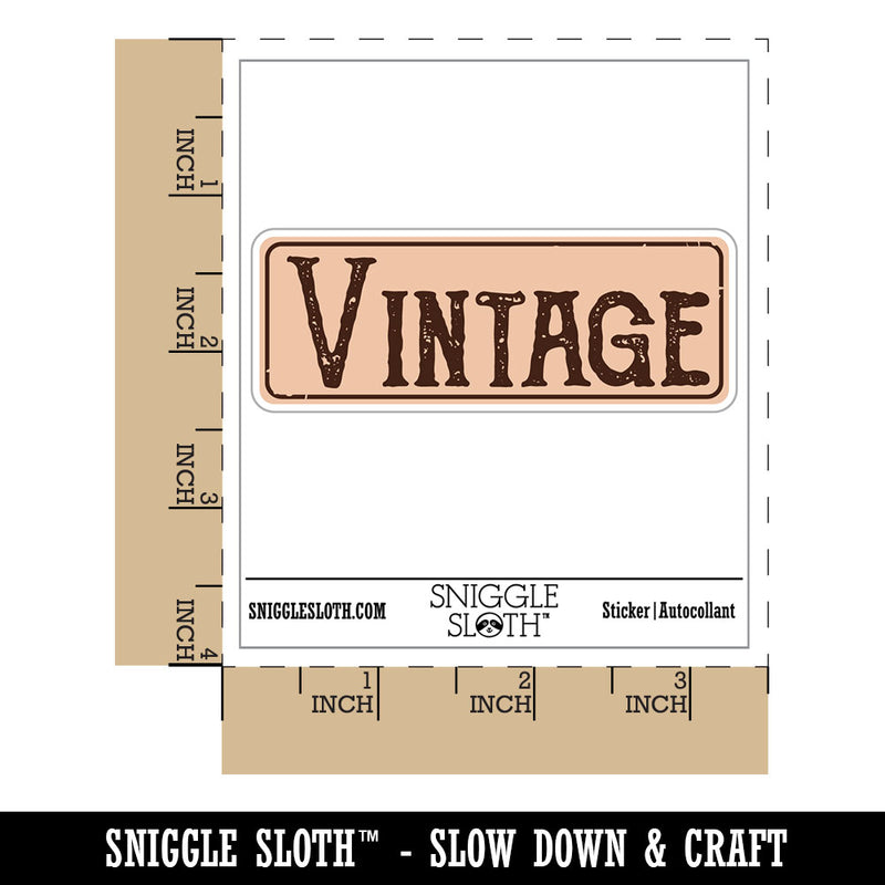 Vintage Old Fashioned Label Waterproof Vinyl Phone Tablet Laptop Water Bottle Car Window Bumper Decal Sticker Set - 5 Pack