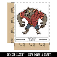 Werewolf Wolf Man Monster Creature Halloween Waterproof Vinyl Phone Tablet Laptop Water Bottle Car Window Bumper Decal Sticker Set - 5 Pack