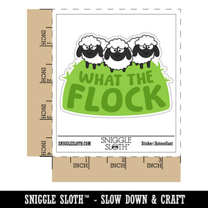 What the Flock Sheep Waterproof Vinyl Phone Tablet Laptop Water Bottle Car Window Bumper Decal Sticker Set - 5 Pack