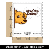 What'cha Eating Hungry Pet Dog Begging Food Waterproof Vinyl Phone Tablet Laptop Water Bottle Car Window Bumper Decal Sticker Set - 5 Pack