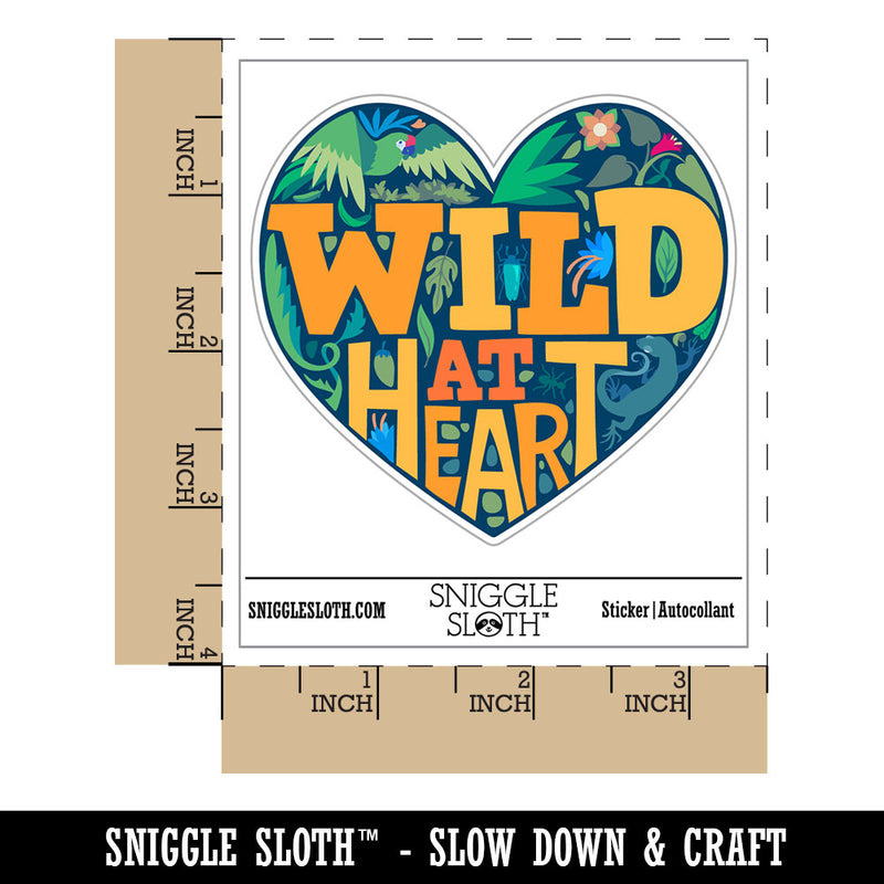 Wild At Heart Tropical Hiking Camper Nature Waterproof Vinyl Phone Tablet Laptop Water Bottle Car Window Bumper Decal Sticker Set - 5 Pack