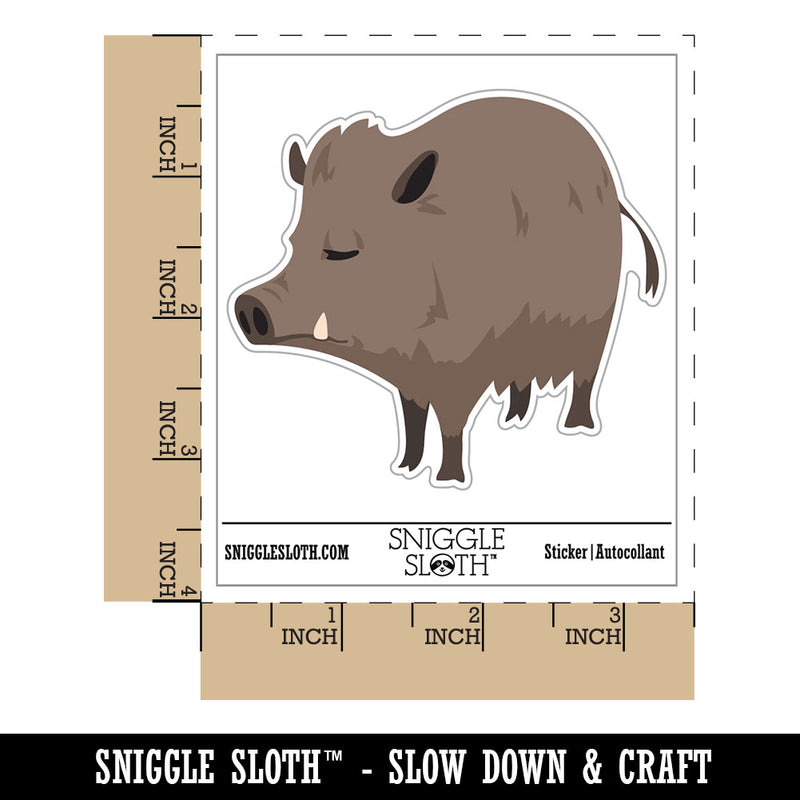 Wild Boar Hog Hairy Pig Waterproof Vinyl Phone Tablet Laptop Water Bottle Car Window Bumper Decal Sticker Set - 5 Pack