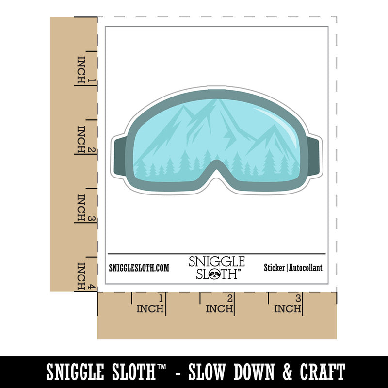 Winter Ski Goggles Waterproof Vinyl Phone Tablet Laptop Water Bottle Car Window Bumper Decal Sticker Set - 5 Pack
