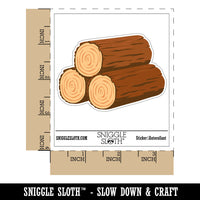 Wood Logs Lumber Pile Trees Waterproof Vinyl Phone Tablet Laptop Water Bottle Car Window Bumper Decal Sticker Set - 5 Pack