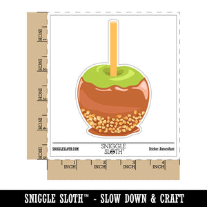 Water Bottle Sticker Set Caramel Apple Dessert Candy Food Peanuts Cute Waterproof Vinyl Stickers Pack Decal, Skateboard, Laptop, Car, Window, Bumper - 5 Pack