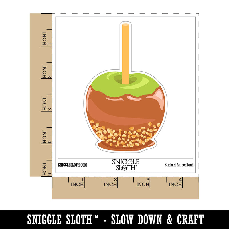 Water Bottle Sticker Set Caramel Apple Dessert Candy Food Peanuts Cute Waterproof Vinyl Stickers Pack Decal, Skateboard, Laptop, Car, Window, Bumper - 5 Pack
