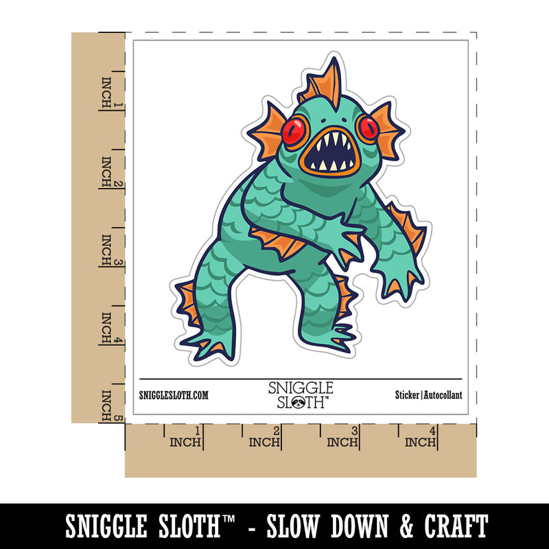 Water Bottle Sticker Set Creepy Cartoon Sea Monster Creature Cute Waterproof Vinyl Stickers Pack Decal, Skateboard, Laptop, Car, Window, Bumper - 5 Pack