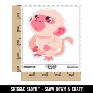 Water Bottle Sticker Set Curious Inquisitive Little Monkey Looking Up Cute Waterproof Vinyl Stickers Pack Decal, Skateboard, Laptop, Car, Window, Bumper - 5 Pack
