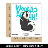 Water Bottle Sticker Set Dramatic Siberian Husky Dog Screaming Howling Cute Waterproof Vinyl Stickers Pack Decal, Skateboard, Laptop, Car, Window, Bumper - 5 Pack
