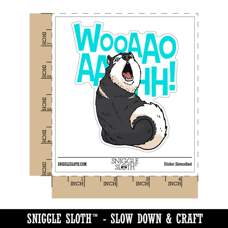 Water Bottle Sticker Set Dramatic Siberian Husky Dog Screaming Howling Cute Waterproof Vinyl Stickers Pack Decal, Skateboard, Laptop, Car, Window, Bumper - 5 Pack
