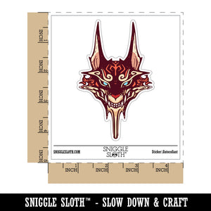 Water Bottle Sticker Set Ethereal Kitsune Fox Spirit Head Smokey Cute Waterproof Vinyl Stickers Pack Decal, Skateboard, Laptop, Car, Window, Bumper - 5 Pack