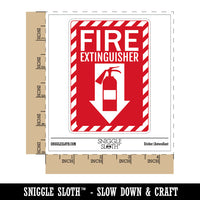 Water Bottle Sticker Set Fire Extinguisher Location Emergency Sign Cute Waterproof Vinyl Stickers Pack Decal, Skateboard, Laptop, Car, Window, Bumper - 5 Pack