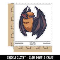 Water Bottle Sticker Set Fuzzy Little Bat Clinging Resting Cute Waterproof Vinyl Stickers Pack Decal, Skateboard, Laptop, Car, Window, Bumper - 5 Pack