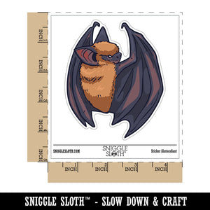 Water Bottle Sticker Set Fuzzy Little Bat Clinging Resting Cute Waterproof Vinyl Stickers Pack Decal, Skateboard, Laptop, Car, Window, Bumper - 5 Pack