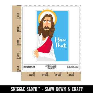 Water Bottle Sticker Set I Saw That Disappointed Jesus Funny Cute Waterproof Vinyl Stickers Pack Decal, Skateboard, Laptop, Car, Window, Bumper - 5 Pack