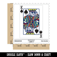 Water Bottle Sticker Set Playing Card King Of Spades Sunglasses Money Cute Waterproof Vinyl Stickers Pack Decal, Skateboard, Laptop, Car, Window, Bumper - 5 Pack