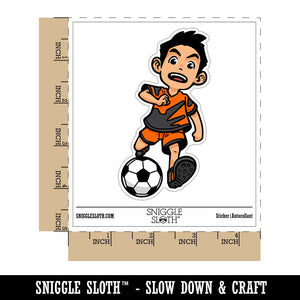 Water Bottle Sticker Set Soccer Boy Ball Sports Kid Cute Waterproof Vinyl Stickers Pack Decal, Skateboard, Laptop, Car, Window, Bumper - 5 Pack