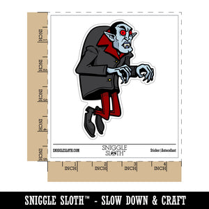 Water Bottle Sticker Set Spooky Floating Vampire Cartoon Man Cute Waterproof Vinyl Stickers Pack Decal, Skateboard, Laptop, Car, Window, Bumper - 5 Pack