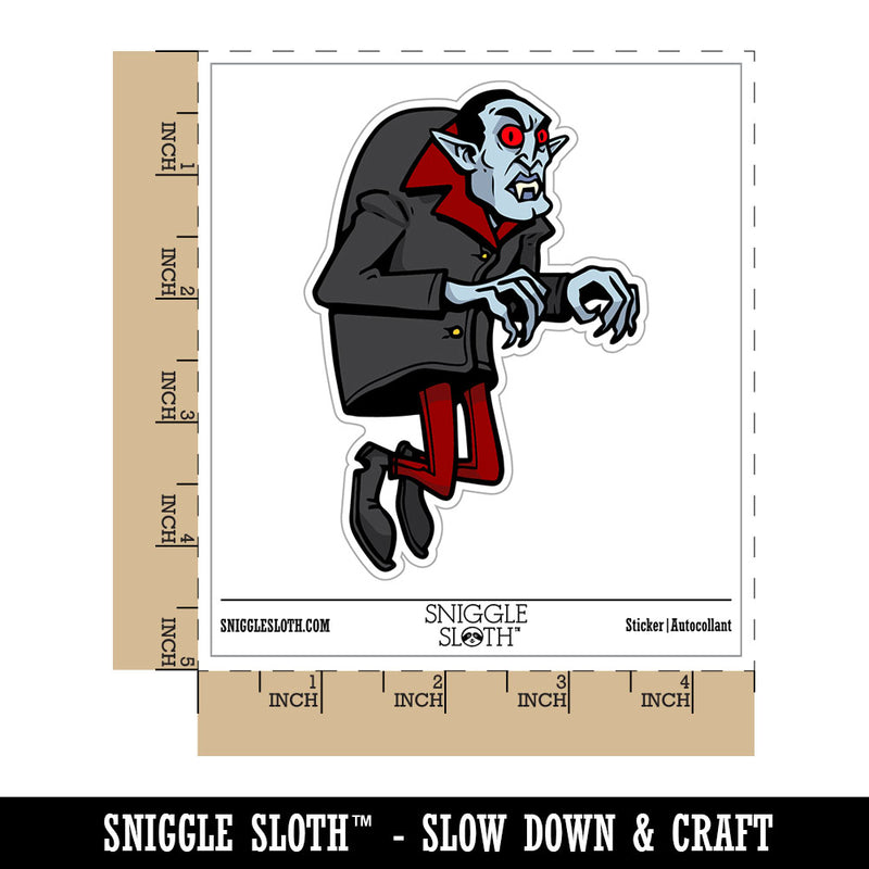 Water Bottle Sticker Set Spooky Floating Vampire Cartoon Man Cute Waterproof Vinyl Stickers Pack Decal, Skateboard, Laptop, Car, Window, Bumper - 5 Pack
