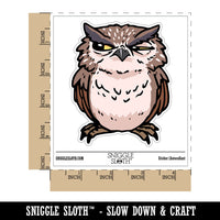Water Bottle Sticker Set Suspicious Doubtful Owl Side Eye Bird Cute Waterproof Vinyl Stickers Pack Decal, Skateboard, Laptop, Car, Window, Bumper - 5 Pack