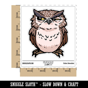 Water Bottle Sticker Set Suspicious Doubtful Owl Side Eye Bird Cute Waterproof Vinyl Stickers Pack Decal, Skateboard, Laptop, Car, Window, Bumper - 5 Pack