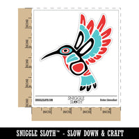 Water Bottle Sticker Set Native American Tribal Hummingbird Totem Cute Waterproof Vinyl Stickers Pack Decal, Skateboard, Laptop, Car, Window, Bumper - 5 Pack