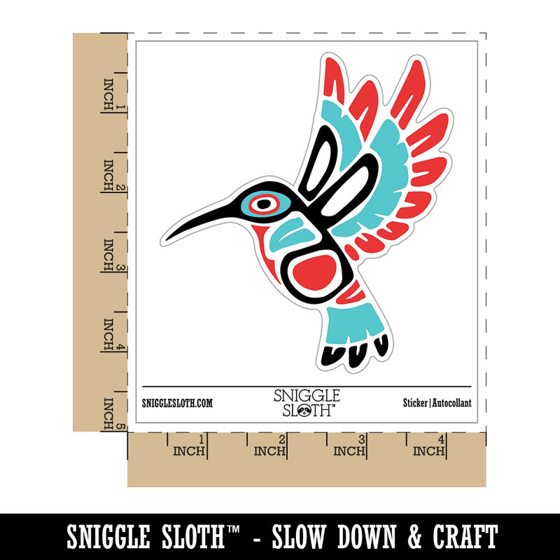 Water Bottle Sticker Set Native American Tribal Hummingbird Totem Cute Waterproof Vinyl Stickers Pack Decal, Skateboard, Laptop, Car, Window, Bumper - 5 Pack