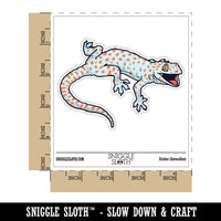 Angry Tokay Gecko Realistic Lizard Waterproof Vinyl Phone Tablet Laptop Water Bottle Car Window Bumper Decal Sticker Set - 5 Pack