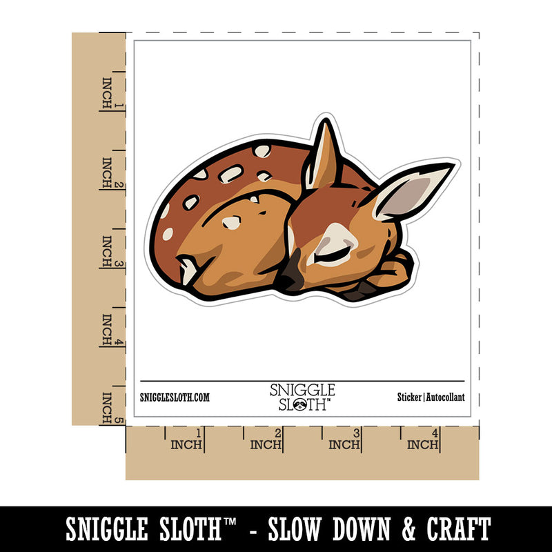 Baby Sleeping Deer Fawn Waterproof Vinyl Phone Tablet Laptop Water Bottle Car Window Bumper Decal Sticker Set - 5 Pack