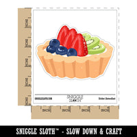 Berry Fruit Tart Dessert Strawberry Blueberry Kiwi Waterproof Vinyl Phone Tablet Laptop Water Bottle Car Window Bumper Decal Sticker Set - 5 Pack