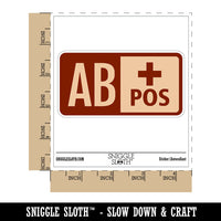 Blood Type AB Positive Medical Emergency Waterproof Vinyl Phone Tablet Laptop Water Bottle Car Window Bumper Decal Sticker Set - 5 Pack