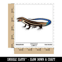 Blue Tailed Skink Lizard Five Lined Waterproof Vinyl Phone Tablet Laptop Water Bottle Car Window Bumper Decal Sticker Set - 5 Pack
