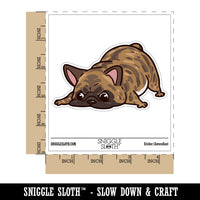 Brindle French Bulldog Sniffing Smelling Furiously Dog Waterproof Vinyl Phone Tablet Laptop Water Bottle Car Window Bumper Decal Sticker Set - 5 Pack